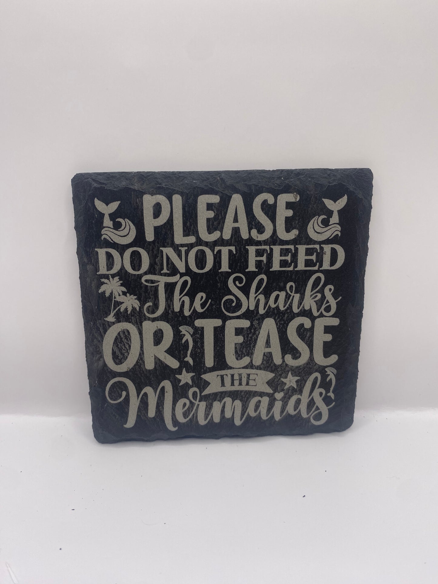 Sharks & Mermaids Slate Coaster