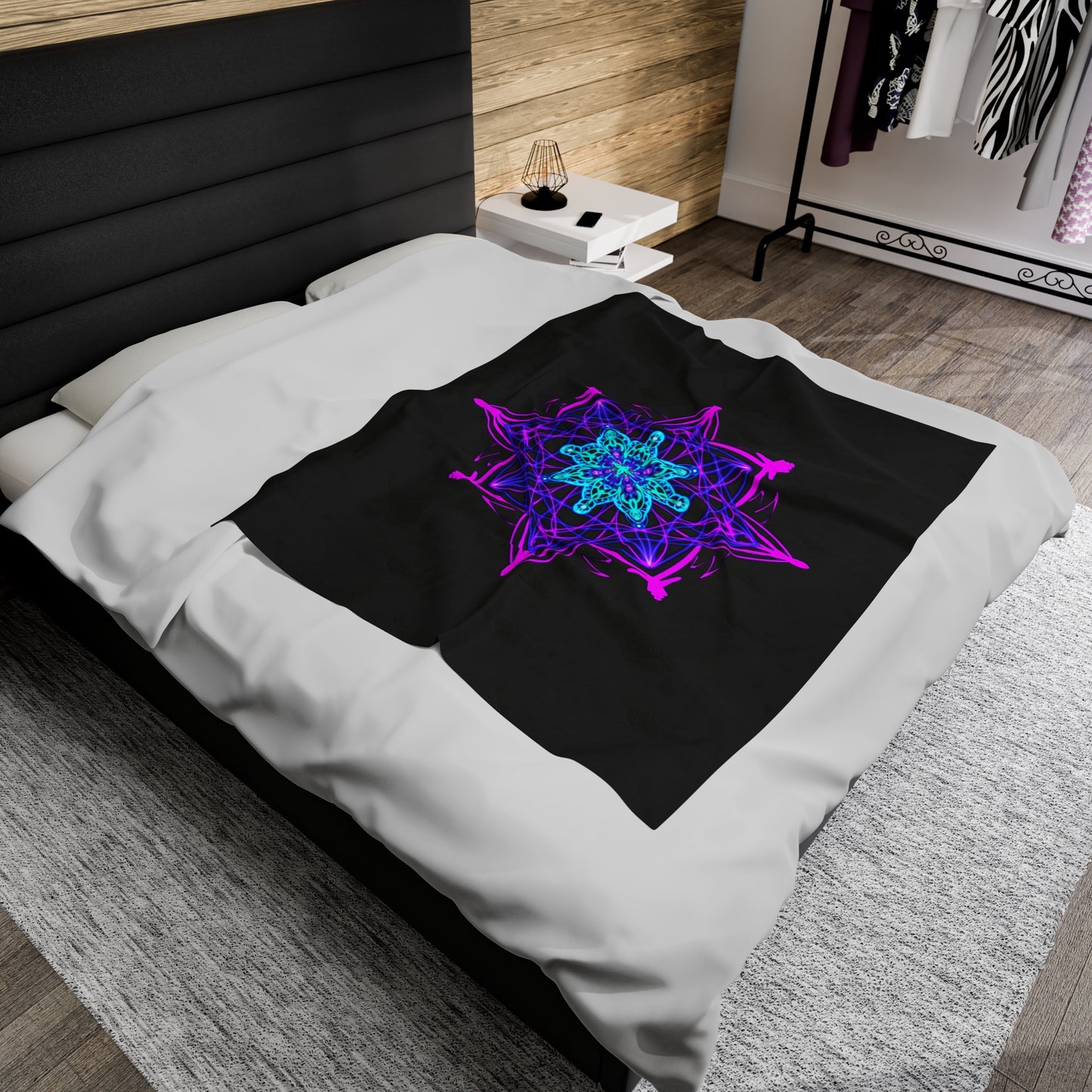 Twilight Bloom Mandala Blanket