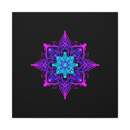 Twilight Bloom Mandala Canvas