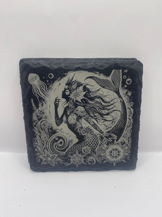 Ocean Enchantress Slate Coaster